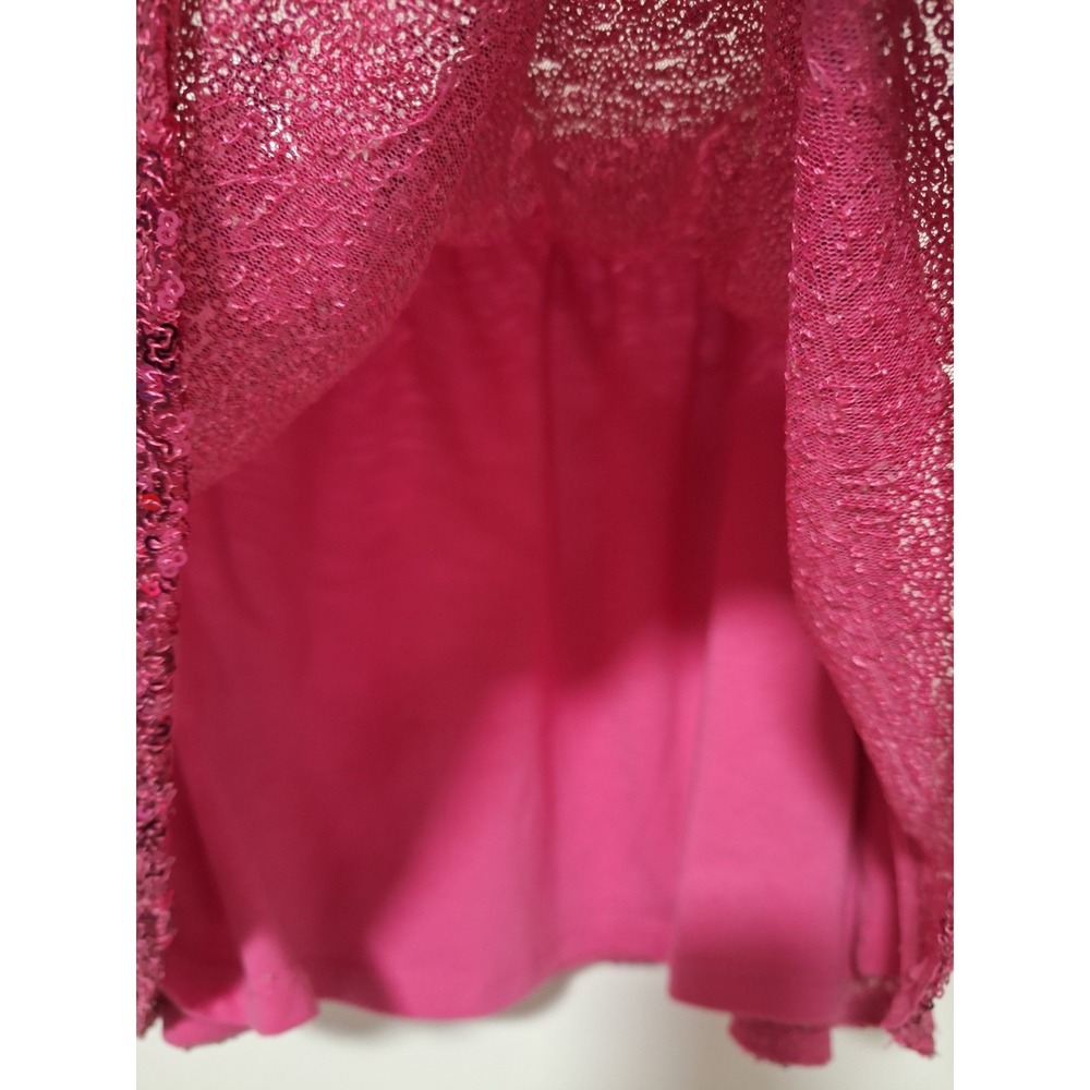 365 KIDS From Garanimals Girls Size 10 Pink Rose Sequin Skirt Elastic Waist - Picture 2 of 5
